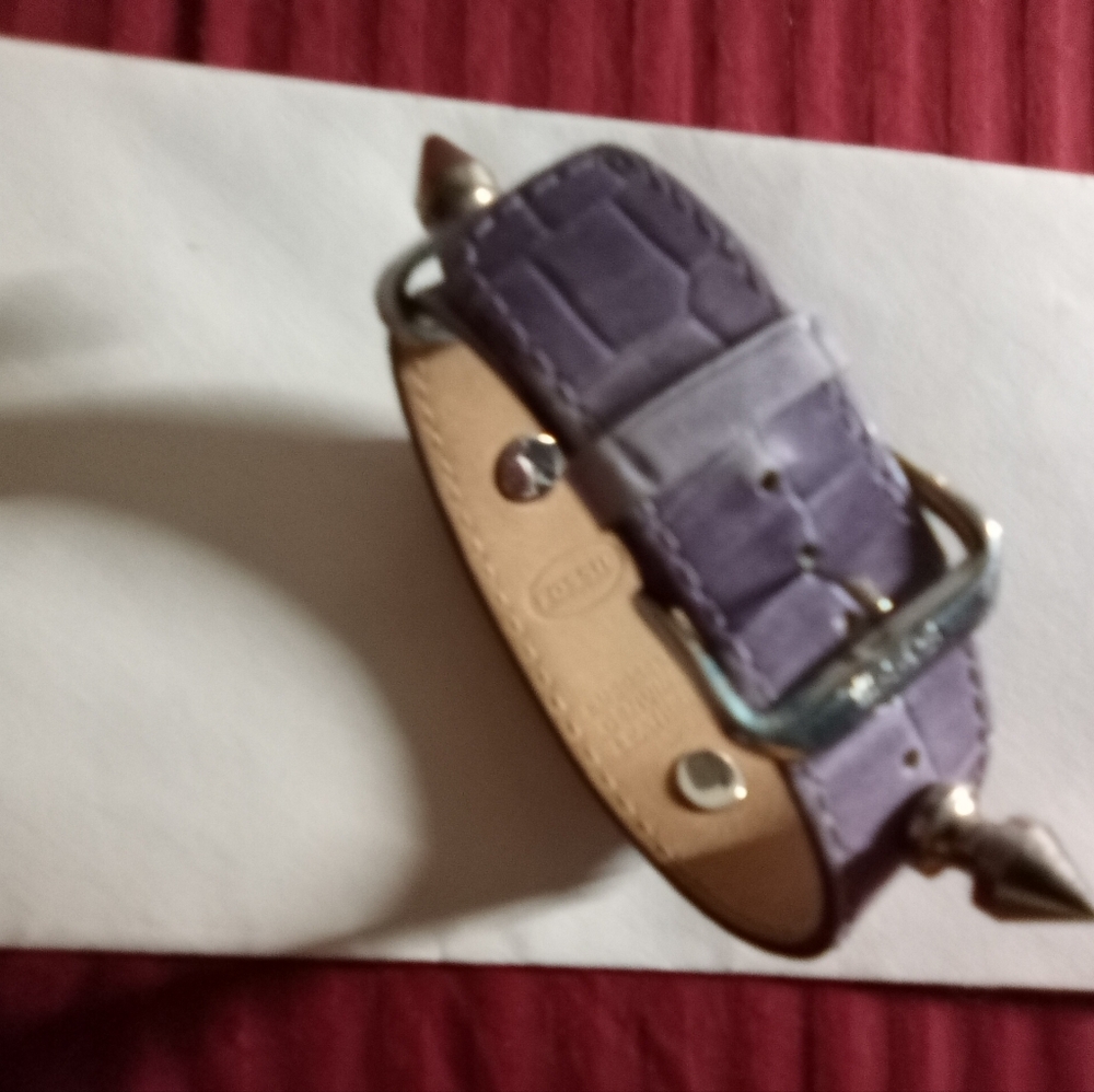 Fossil Leather Studded Bracelet
